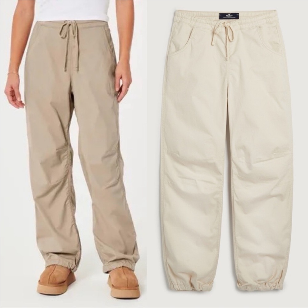 NEW HOLLISTER ADJUSTABLE-RISE
PARACHUTE BAGGY women L